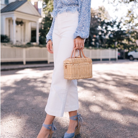 Ulla Johnson Handbags - NWT NEW Ulla Johnson Woven Raffia Top Handle Bag